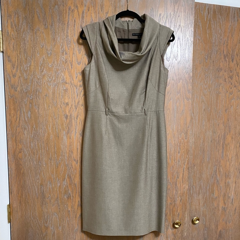 Antonio Melani Business Dress, Beige/Taupe, 8